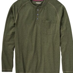 Redhead long sleeve green tee, button collar, size L, NWOT